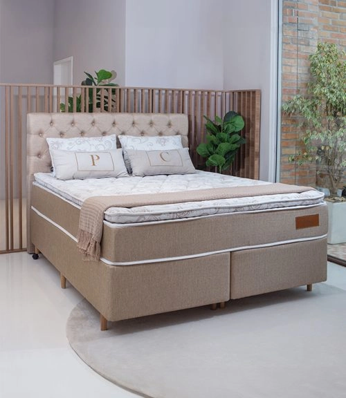 Colchão Suavitta - Cama Clean e Cabeceira Lina